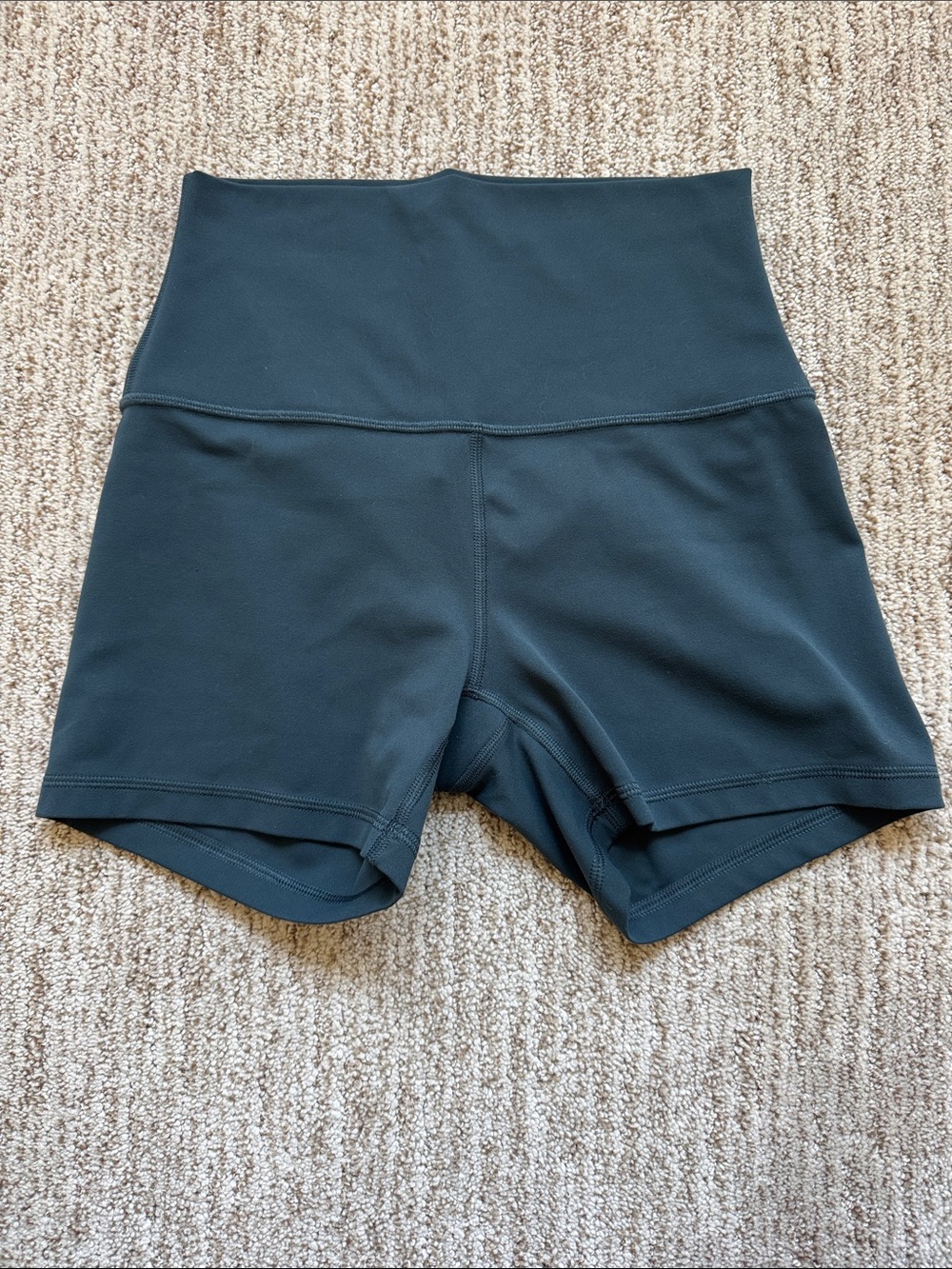 CRZ Yoga Butterluxe Biker Shorts 4” Size S Dark Green NWOT